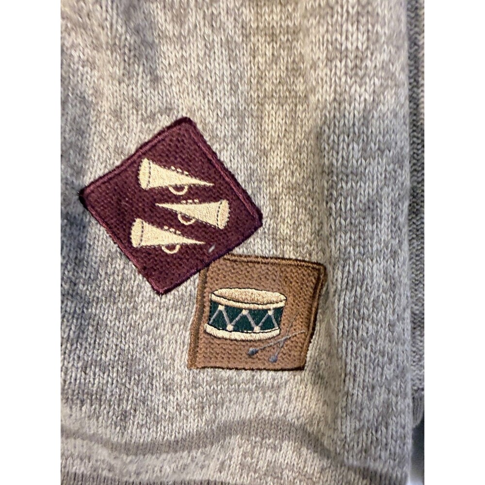 Grannycore Sweater Cardigan Birds Quirky Pattern Earthy Boho Women's Small Indie - Picture 5 of 7